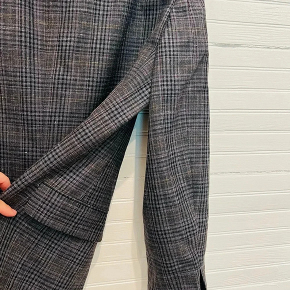 Hickey Freeman Men's Gray Blue Plaid Wool Blazer Sports Jacket Size 40 Reg NEW - Picture 9 of 14